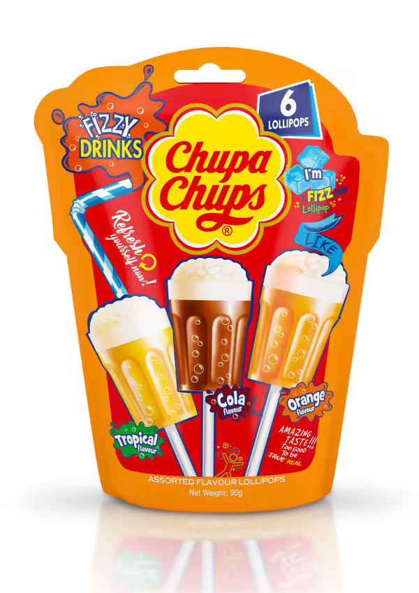 Chupa Chups Fizzy 6 Lollipops