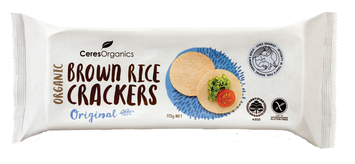 Ceres Organics Original Brown Rice Craackers 115g