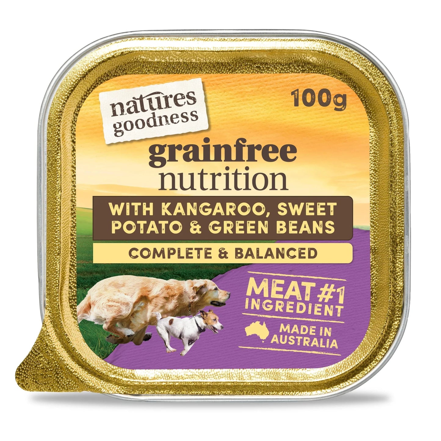 Natures Goodness Kangaroo With Sweet Potato & Green Beans Dog Food 100g
