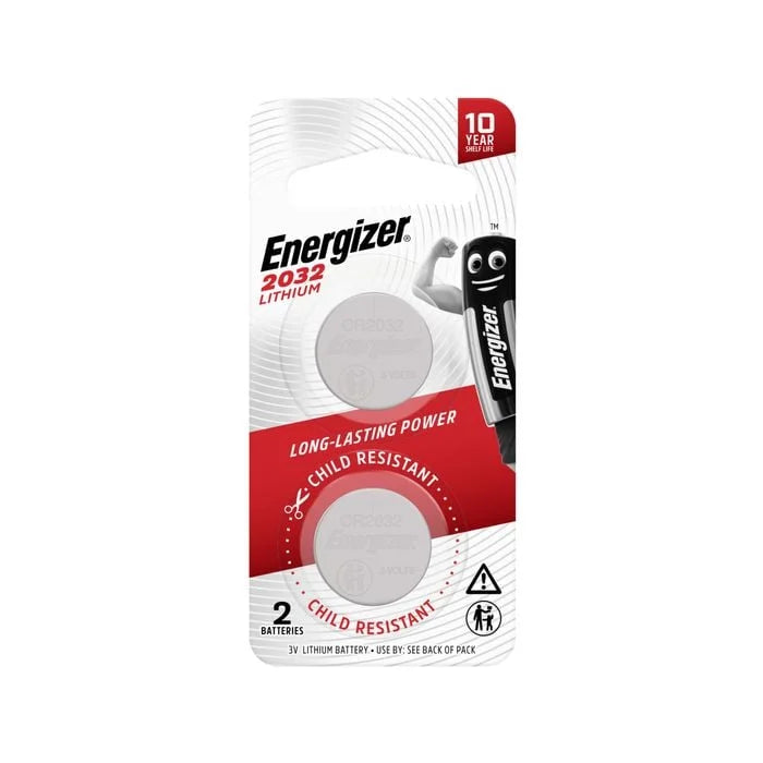 Energizer 2032 Lithium Button Batteries 2pk