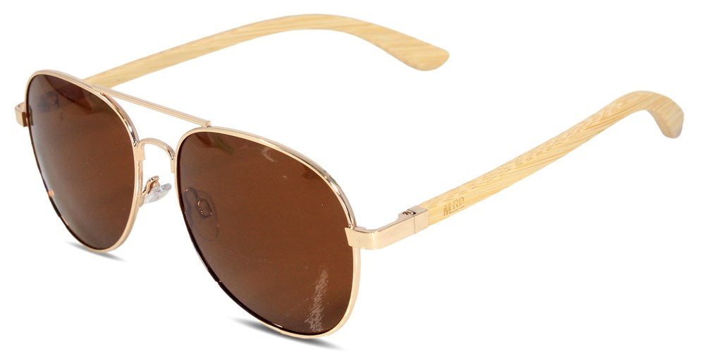 Maverick Aviator Sunglasses - Brown Lens