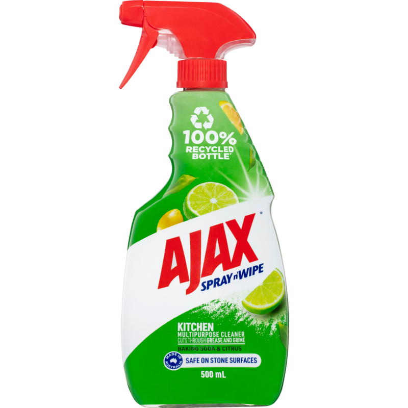 Ajax Spray n' Wipe Baking Soda Kitchen Multipurpose Cleaner 500ml