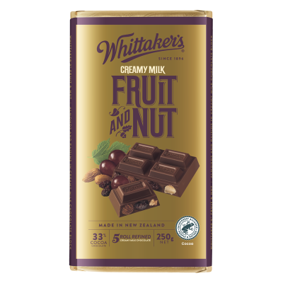 Whittaker’s Fruit & Nut Chocolate Block 250g