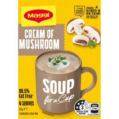 Maggi Cream Of Mushroom Soup For A Cup Sachet 4 x 15.5g