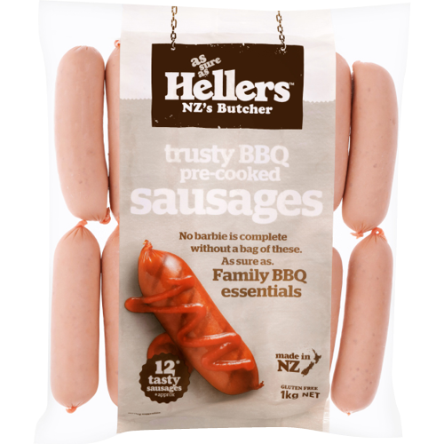 Hellers Trusty BBQ Pre-Cooked Sausages 1kg