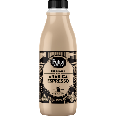 Puhoi Fresh Milk with Arabica Espresso 750ml