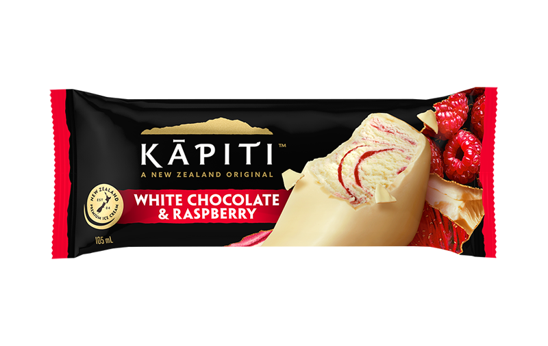 Kāpiti White Chocolate & Raspberry Ice Cream