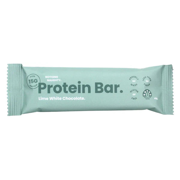 Nothing Naughty Lime White Chocolate Protein Bar 40g