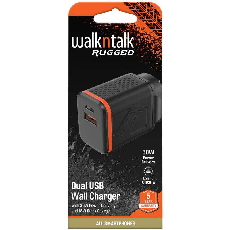 WalknTalk Rugged Dual USB Wall Charger