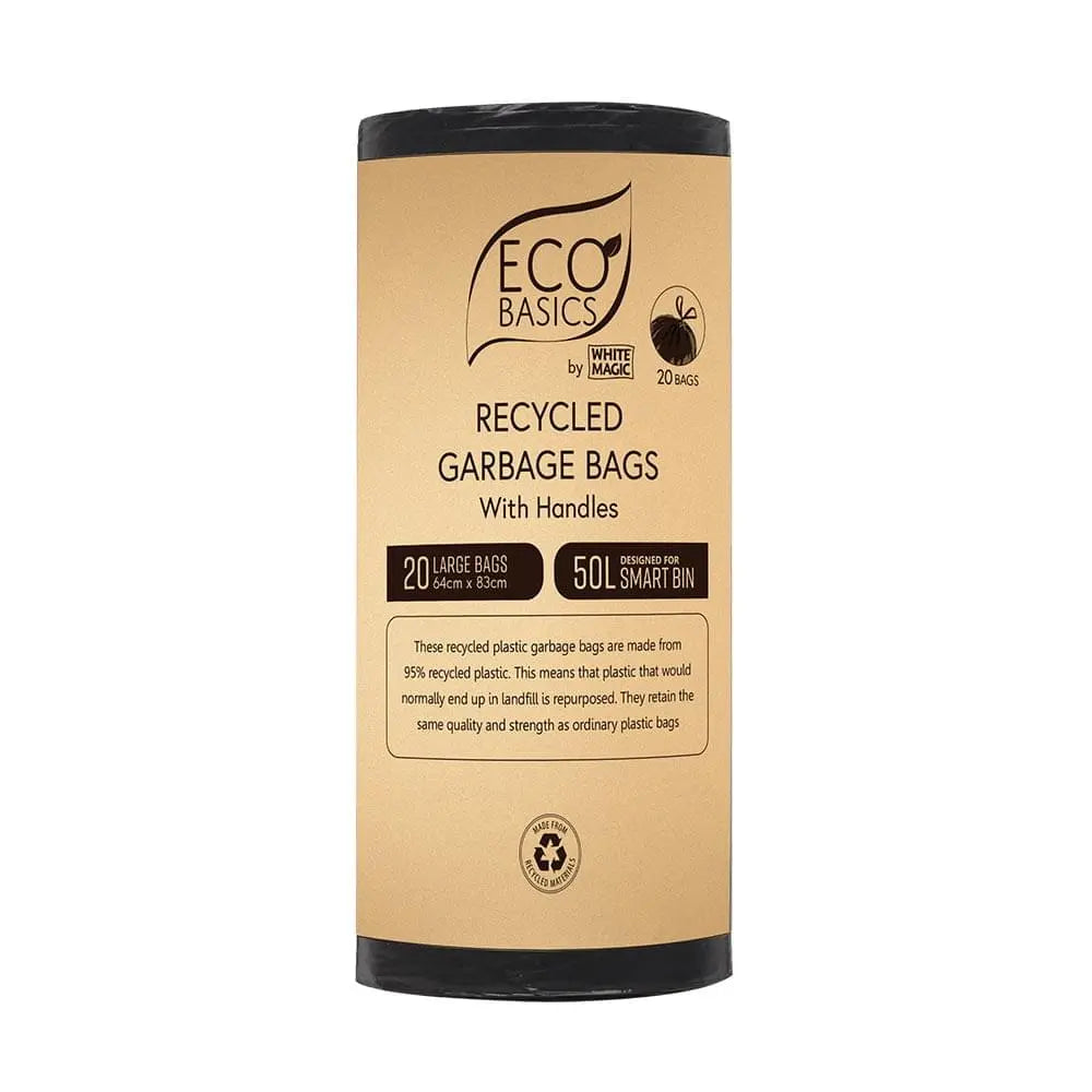 Eco Basics Recycled Medium Garbage Bags with Handles 20L
