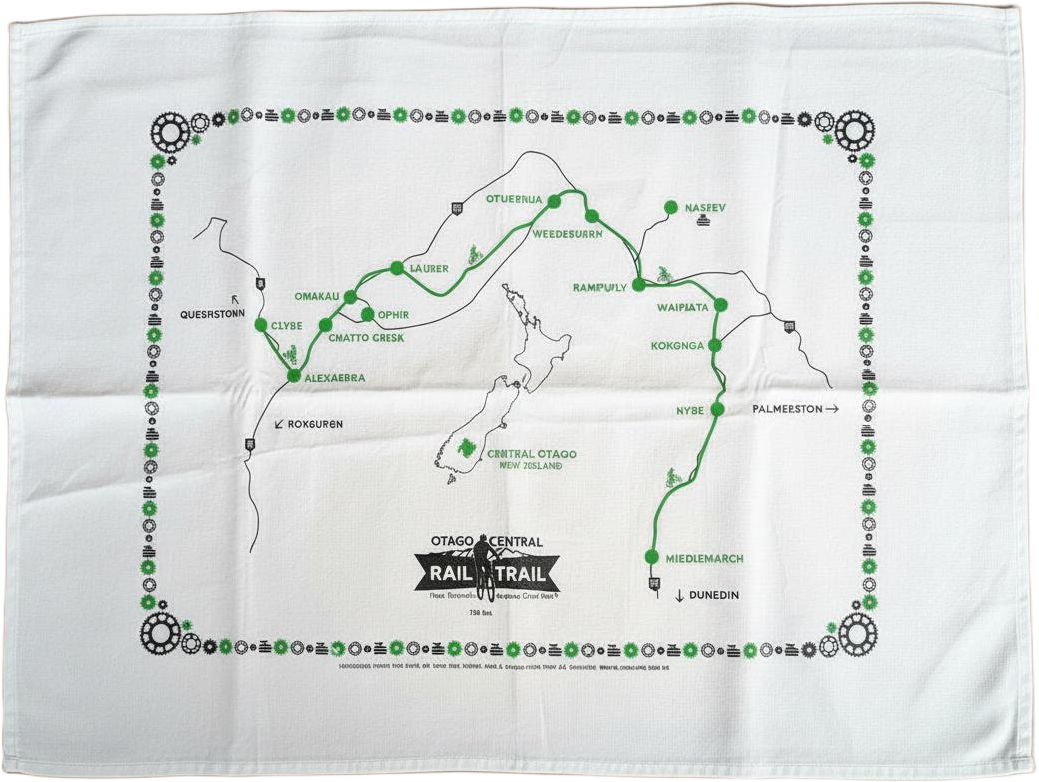 Central Otago Rail Trail Tea Towel