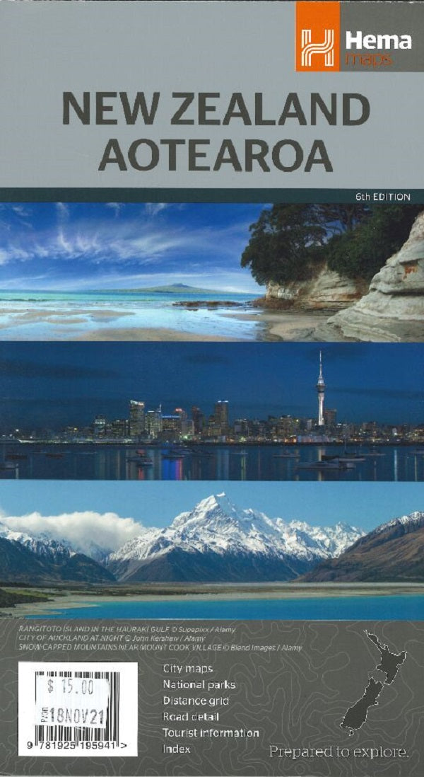 NZ Aotearoa Standard Map Folded