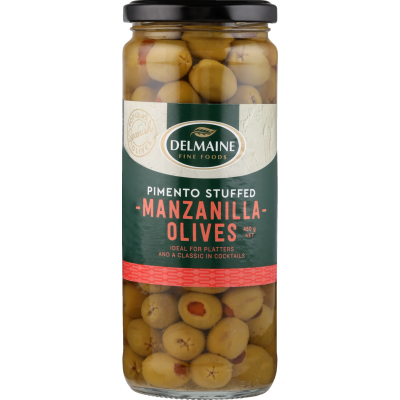 Delmaine Pimento Stuffed Manzanilla Olives 450g