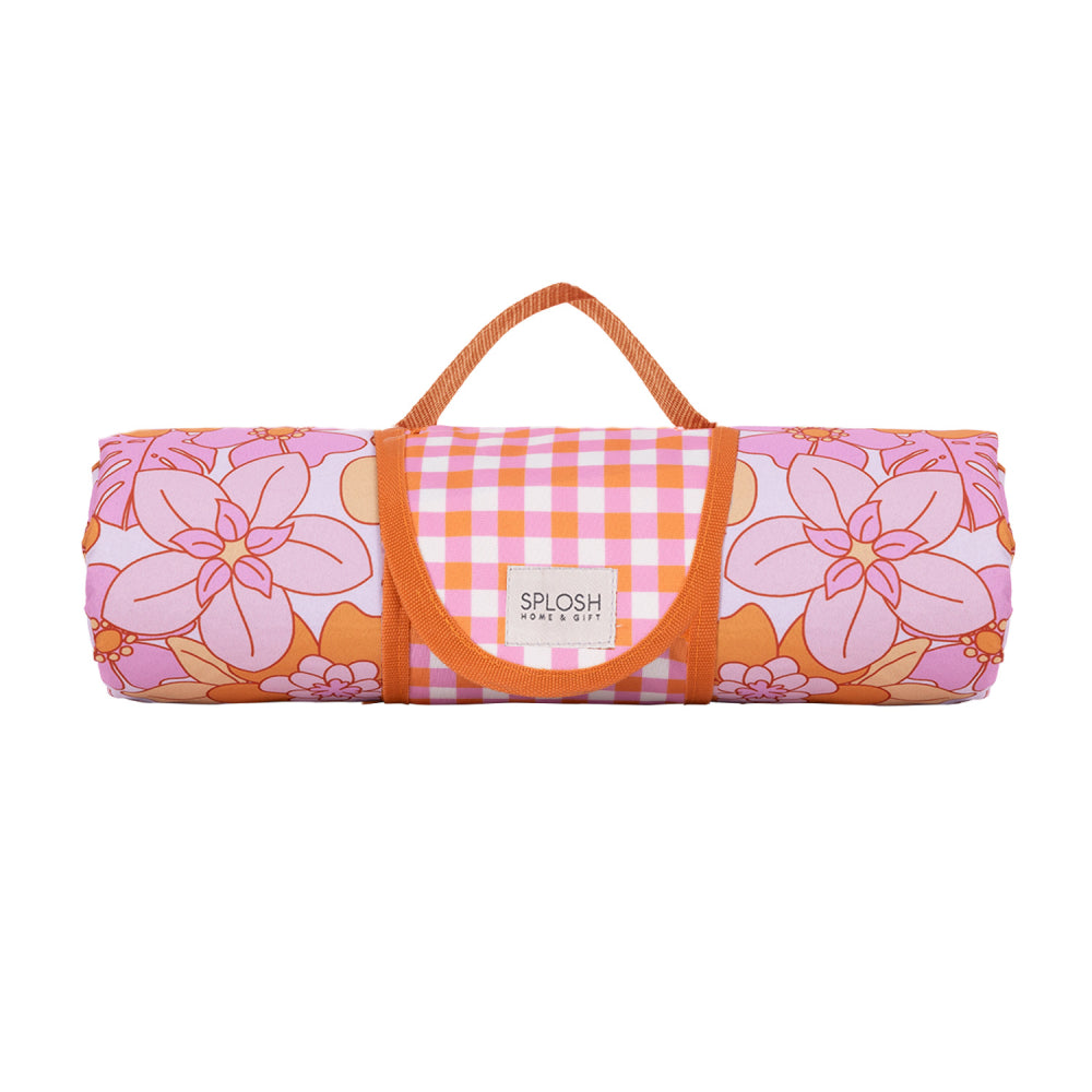 Picnic Retro Floral Waterproof Rug 1.5m x 2m