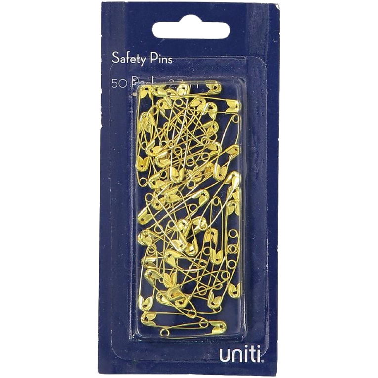 Uniti Gold Safety Pins 50pk