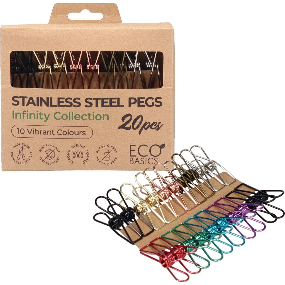 Eco Basics 201 Stainless Steel Pegs 20pk