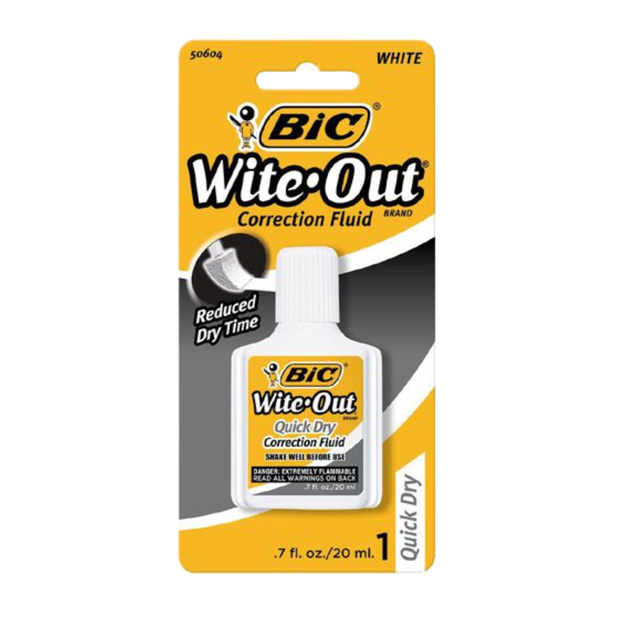 Bic Wite Out Quick Dry White Correction Fluid