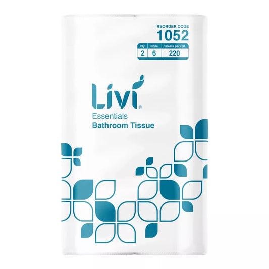Livi Essentials Multipack Bathroom Tissue 2 Ply 220 Sheets 6pk