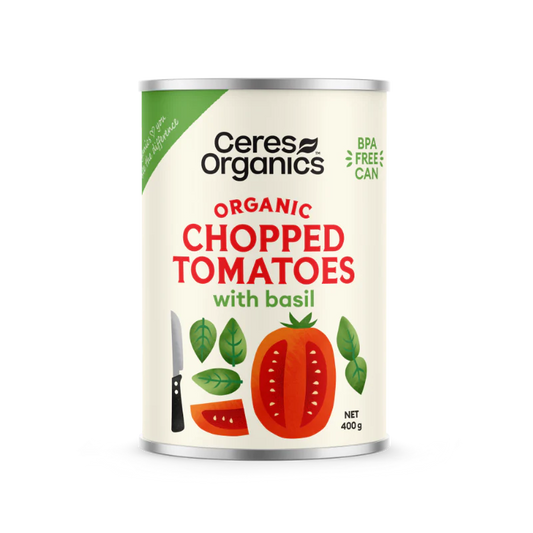 Ceres Organics Organic Tomatoes Chopped with Basil 400g