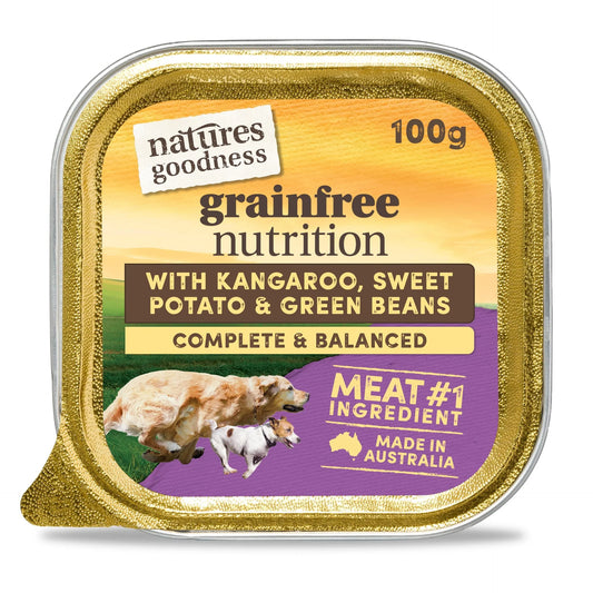 Natures Goodness Kangaroo With Sweet Potato & Green Beans Dog Food 100g