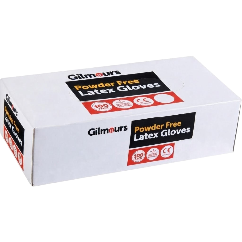 Gilmours Powder Free Latex Gloves Size L 100pk