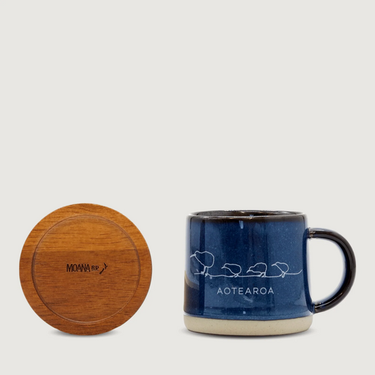 Kiwi Ceramic Espresso Mug - Navy