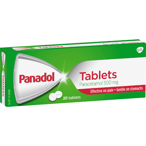 Panadol Paracetamol 500mg 20 Tablets