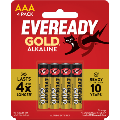Eveready Gold AAA batteries 4pk
