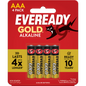 Eveready Gold AAA batteries 4pk