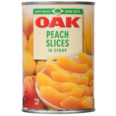 Oak Peach Slices In Syrup 410g