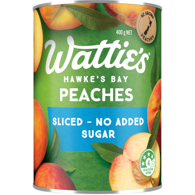 Wattie's Peach Slices with No Added Sugar 400g Can