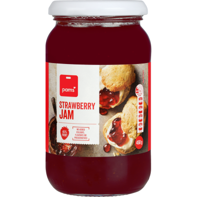 Pams Jam Strawberry 375g