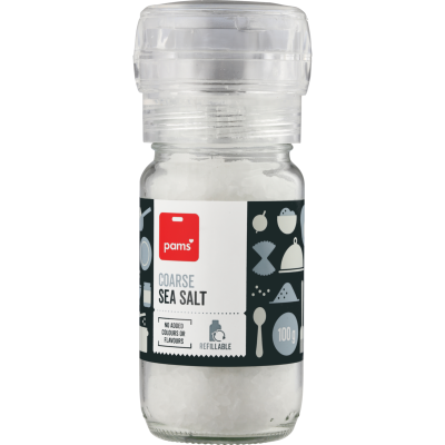 Pams Coarse Sea Salt Grinder 100g
