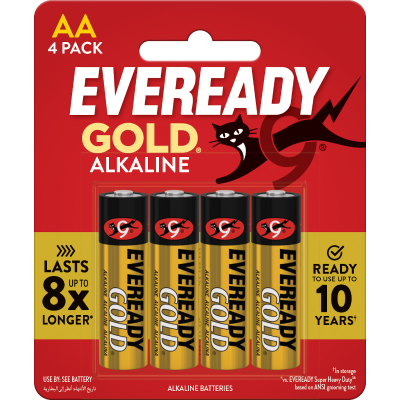 Eveready Gold AA batteries 4pk