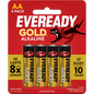 Eveready Gold AA batteries 4pk