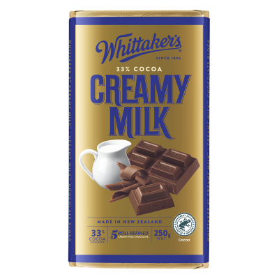 Whittaker’s Creamy Milk Chocolate Block 250g