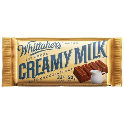 Whittaker's Creamy Milk Chocolate Bar 50g