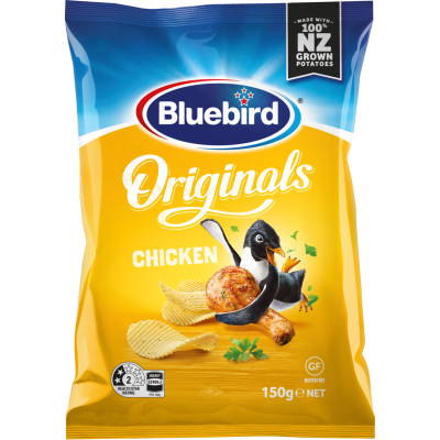 Bluebird Originals Chicken Potato Chips 150g
