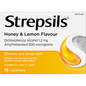 Strepsils Lozenges Honey & Lemon Flavour 16pk