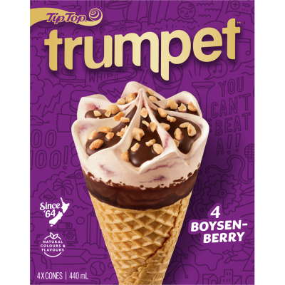 Tip Top Trumpet Boysenberry Ice Cream 4 x 110ml
