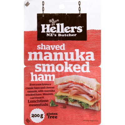 Hellers Shaved Manuka Smoked Ham 200g
