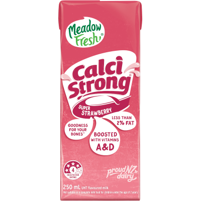 Meadow Fresh Calci Strong Super Strawberry Flavoured Milk 250ml
