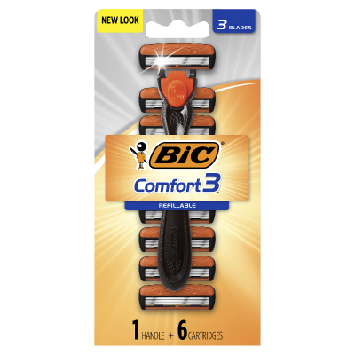 Bic Comfort 3 Hybrid Disposable Razor with 6 Blades