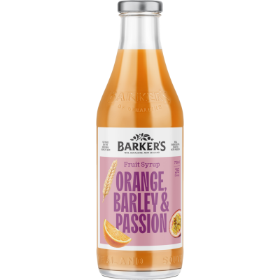 Barker's Orange Barley & Passion Fruit Syrup 710ml