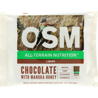 OSM Chocolate With Manuka Honey Bars 2pk