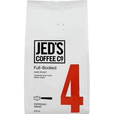 Jed's Coffee Co. 4 Very Strong Espresso Grind Coffee 200g