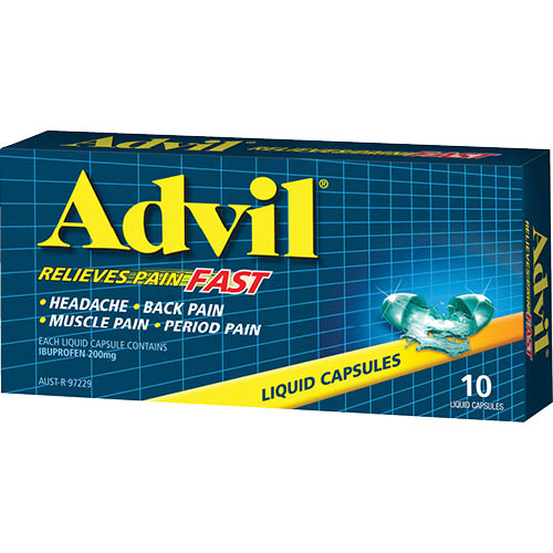 Advil Ibuprofen 200mg Liquid Capsules 10pk