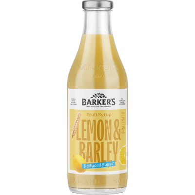 Barker's Lemon & Barley Fruit Syrup Reduced Sugar 710ml