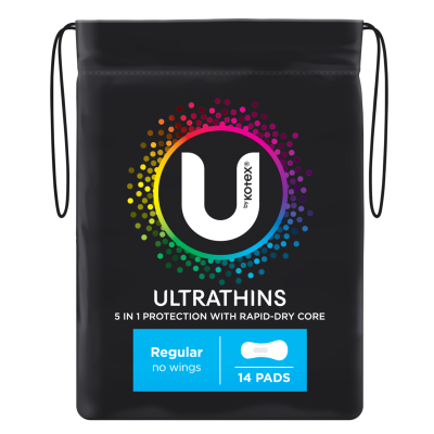 Kotex Ultrathins Regular Pads No Wings 14pk