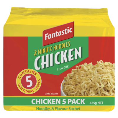 Fantastic Chicken 2 Minute Noodles 5 Pack